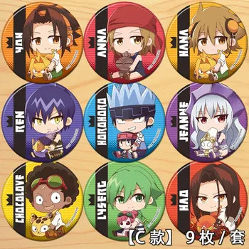 Anime Şaman Kral Yoh Asakura Anna Kyoyama Tao Ren Horo Horo Şekil 7534 Rozeti Yuvarlak Broş Pin Hediyeler Çocuk Koleksiyonu Oyuncak