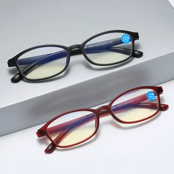Anti-mavi ışık Hipermetrop okuma gözlükleri Kadınlar Kare Plastik gözlük erkekler bilgisayar okuma gözlüğü +1.0 +1.5 +2.0 +2.5