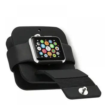 Apple Watch Kutusu Tabanı apple Watch 4 için Silikon şarj kablosu Sarıcı Standı Dock Kablo Tutucu Cüzdan iwatch için 38MM 42MM