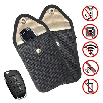 Araba Anahtarı Sinyal Engelleyici Kılıfı RFID / WIFI / GSM / LTE / NFC Engelleyici cep telefonu Sinyal Engelleme Koruyucu Çanta Anahtarsız 2021 Promosyon