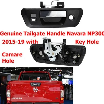 Araba Arka Bagaj Kapağı Kolu Dayanıklı Arka Kapı Kolu Kamera ile Anahtar Deliği, Nissan Navara için NP300 2014 2015 2016 2017 2018+