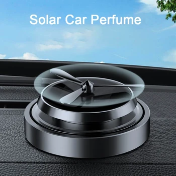 Araba İç Hava Spreyi Aromaterapi Fan Güneş Rotasyon Difüzör Otomatik Katı Parfüm Dashboard Süslemeleri Araç Aksesuarları