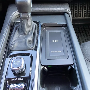 Araba kablosuz telefon şarj aleti hızlı QI şarj şarj telefon tutucu Volvo XC90 S90 V90 XC60 C60 V60 C60 2019-2021 aksesuarları
