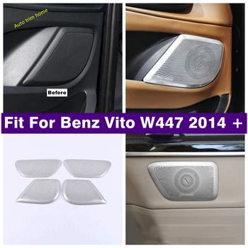 Araba Kapı Hoparlör Hoparlör panel dekorasyon Kapak Trim İçin Mercedes-Benz Vito W447 2014-2021 Ses Korna Modifiye Aksesuarları