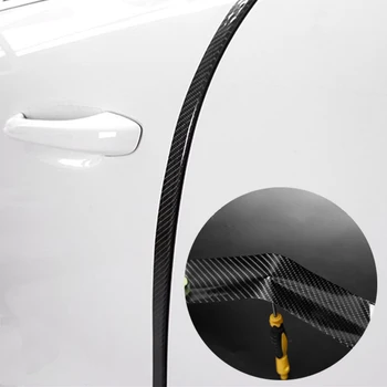 Araba Kapı Kenar Koruma Karbon fiber film Çıkartmalar Oto dikiz aynası Anti-Çarpışma Şerit Evrensel Tampon Scratch Sticker