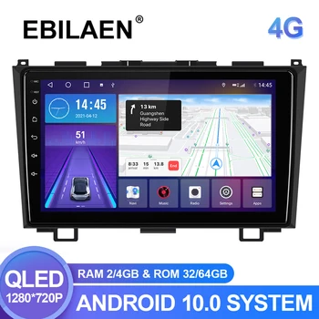 Araba Multimedya Oynatıcı Honda CR-V CRV 2006-2011 Android 10.0 otomobil radyosu GPS navigasyon başkanı Ünitesi Stereo WIFI RDS QLED Ekran