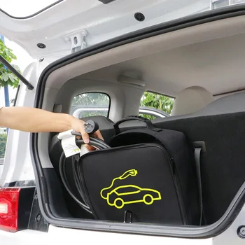 Araba şarj kablosu saklama çantası Jumper Taşıma Çantası elektrikli araç şarjı Fişler Prizler Şarj Ekipmanları Konteyner Depolama