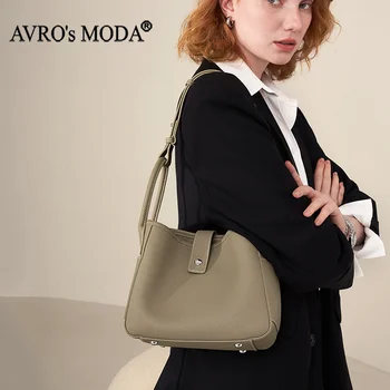 AVRO ' ın MODA Marka Hakiki deri çantalar Kadın Moda Lüks Tasarımcı Omuz Kova Çanta Retro çapraz postacı çantası Tote Çanta