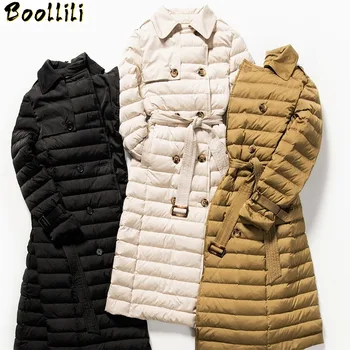 Beyaz Boollili %90 % Ördek şişme ceket kadınlar Giysileri 2023 Kış Ceket Kadınlar Kore Vintage İnce balon ceket Kadınlar Sıcak Parka