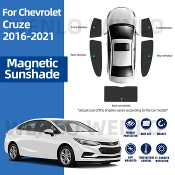 Chevrolet Cruze Sedan için J400 2016-2021 Cam araba güneşliği Yan Arka Pencere Kör Güneş Gölge Mıknatıs Siperliği Çerçeve Perdeler
