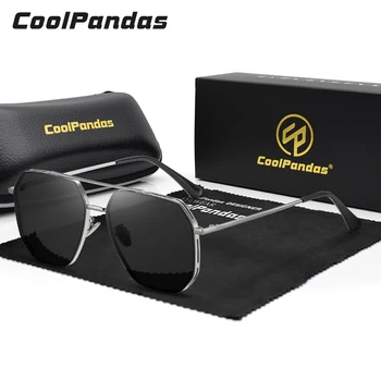 CoolPandas YENİ Yükseltme erkek Güneş Gözlüğü 2022 Moda Polarize Yüksek Kaliteli UV400 Sürüş Balıkçılık güneş gözlüğü Erkek Oculos de sol