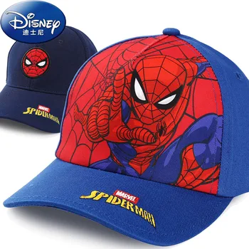 Disney Marvel Çocuk Şapka 2022 Yeni Erkek Kız Doruğa Kap Güneş Koruma Çocuklar Seyahat Güneşlik beyzbol şapkası Örümcek Adam Kaptan Amerika