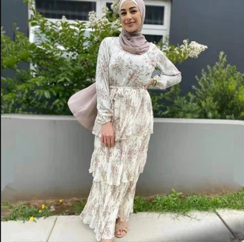 Eid Mubarak Abaya Dubai Türkiye Müslüman Başörtüsü Elbise İslam Giyim Elbiseler Abayas Kadınlar Robe Longue Musulman Femme Vestidos