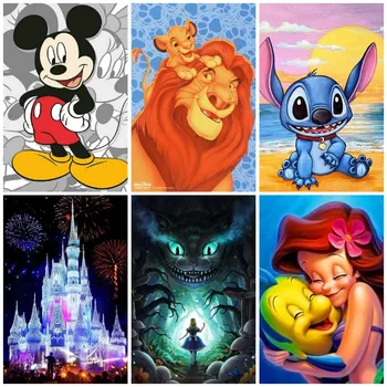 Elmas Boyama Disney Karakterleri Prenses Mickey Lilo Dikiş Nani Karikatür Hobi Sanat 5D DIY Mozaik Ev Dekorasyon Çocuklar Hediye