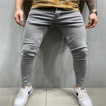 Erkek Yeni Yüksek Kaliteli Streç Skinny Skinny Jeans Klasik Dört Renkli Patlayıcı erkek rahat spor pantolon S-XXXL