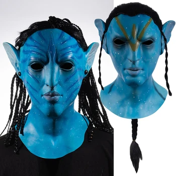 Film Avatar 2 Maske Na'vi Neytiri Cosplay Yolu Su Lateks Kask Cadılar Bayramı Karnaval parti giysileri Sahne