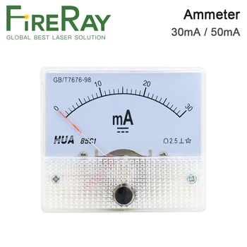 FireRay 30mA 50mA Ampermetre HUA 85C1 DC 0-30mA 0-50mA Analog Amp panel metre Akım CO2 Lazer Oyma Kesme Makinesi