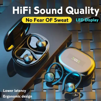 Fone R200 Spor Bluetooth kablosuz kulaklıklar IPX5 Su Geçirmez Kulak Kancası Bluetooth Kulaklık HiFi Stereo müzik kulaklıkları