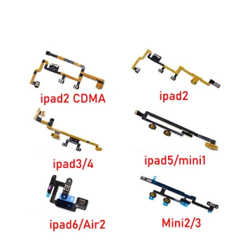Güç AÇIK kapalı Anahtarı Anahtar Flex Kablo İçin iPad 2/3/4 5 6 Hava 2019 Mini 1 2 3 4 5 Ses Ses Kapatma Düğmesi Onarım Parçaları