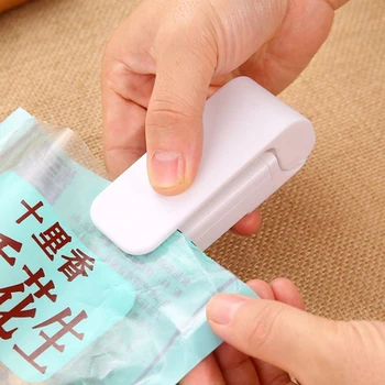 Gıda Snack Mutfak aletleri için taşınabilir Çanta Isı Mühürleyen Plastik Paket Depolama Çanta Klibi Mini Kapama Makinesi Kullanışlı Etiket Mühür 