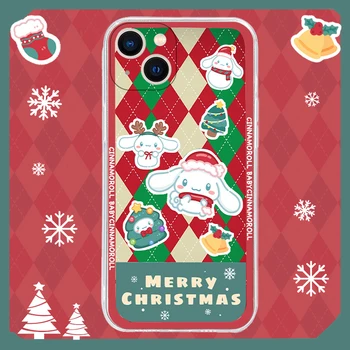 Hello Kitty Sanrio Noel Sevimli DURUMDA iPhone 14 11 12 7 8P X XR XS MAX 11 12pro 13 pro max 13 promax Yumuşak Kabuk Telefon Kılıfı