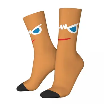 Hip Hop Vintage Zencefilli Lanetli Yüz Çılgın erkek çorapları Unisex Çerez Run Oyunu Harajuku Desen Baskılı Ekip Çorap Erkek Hediye