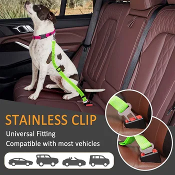 Huisdier Autogordel Verstelbare Demping Elastische Reflecterende Veiligheid Touw Dierbenodigdheden Harness Leads Hond Accessoire
