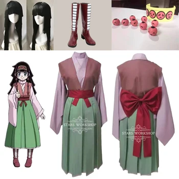 Hunter X Hunter Cosplay Alluka Zoldyck Cosplay Kostüm Aruka Zorudikku Kimono Elbise Üniforma Cadılar Bayramı Karnaval Elbise