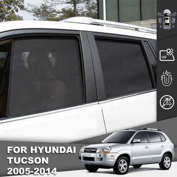 Hyundai TUCSON için JM 2004-2010 Arka Yan Pencere Güneş Gölge Siperliği Manyetik araba güneşliği Ön Cam Örgü Çerçeve Perde