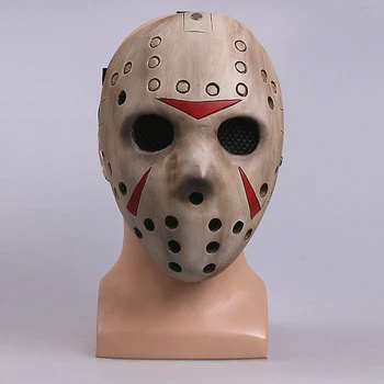 Jason Voorhees Cadılar Bayramı Partisi Katil Cosplay Kostüm Reçine Maske Korkunç Maskeler Prop