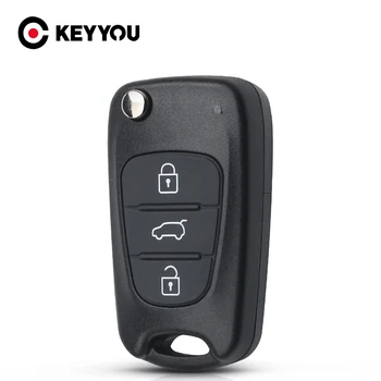 KEYYOU 20X Uzaktan Anahtar Kabuk 3 Düğmeler Hyundai Avante Elantra I30 I40 I20 IX35 Çevirme Katlanır Uzaktan Araba Anahtarı Durum Kapak
