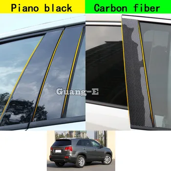 Kia Sorento 2009 için 2010 2011 2012 2013 2014 Araba PC Malzeme Pillar Sonrası Kapak kapı pervazı Pencere Kalıplama Etiket Plakası Parçaları