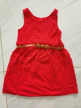 Kızlar elbiseler Yaz dantel ajur kemer çocuk elbise Kore bebek giysileri 3 renk