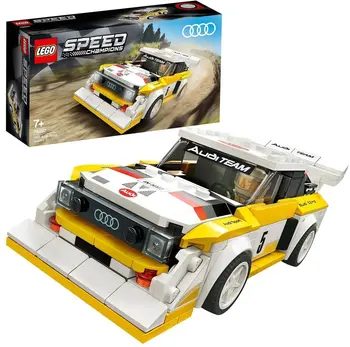 LEGO 76897 Audi Sport quattro S1 Racer Speed ChampionToy, Yarış Sürücüsü Minifigürlü, Yarış Arabaları Yapı Setleri