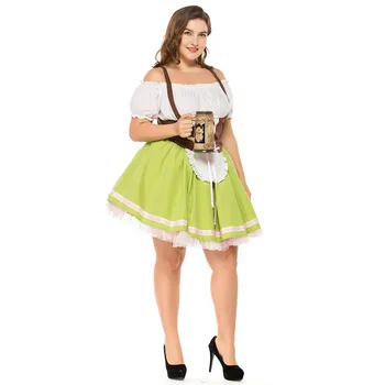 M-3XL Seksi Oktoberfest Bira kadın kostümü Alman Bavyera Bira Wench süslü elbise