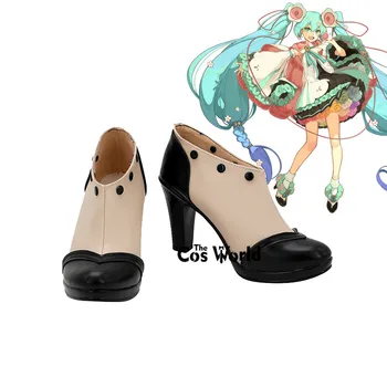Miku Büyülü Mirai 2021 Anime Özelleştirmek Cosplay Yüksek Topuklu Ayakkabılar