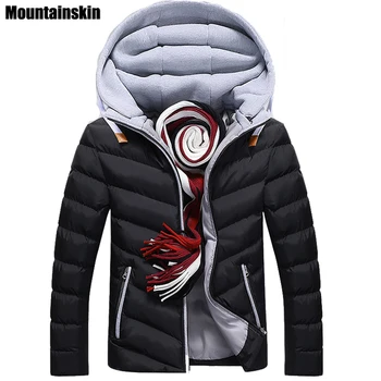 Moutainskin 4XL Kış Parkas erkek Ceketler Casual Kapşonlu Palto Erkek Giyim Kalın pamuklu ceket Erkek Marka Giyim SA152