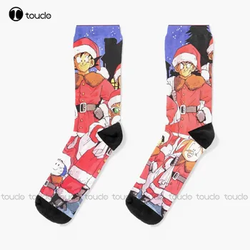 Mutlu Noeller! - Dbz Goku Noel Xmas X Mas kırmızı Santa çorap çizme çorap kadınlar için rahat en iyi kızlar spor komik hediye