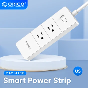 ORICO güç şeridi Elektrik Soketi Akıllı Uzatma güç şeritleri Ev İçin 2AC 4USB Bağlantı Noktaları ABD AC çıkışı