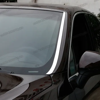 parlak gümüş paslanmaz çelik araba ön pencere düzeltir porsche cayenne 2018 2019 için 2020 2021 2022 2023 dış aksesuarlar