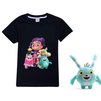 Peluche Animasyon Abby Çıkım Bozzly Gömlek Genç Kızlar için Pamuk Çocuklar Üstleri Toddler Gömlek Erkek Bebek Giysileri Kız Giyim