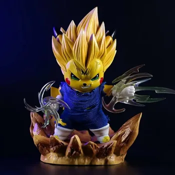 Pikachu cosplay Olarak dragon topu Vegeta aksiyon figürü oyuncakları 18 cm