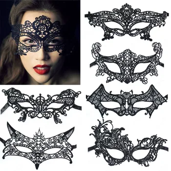 Seksi Cosplay Oyuncak Kostümleri Kadın Dantel Parti Gece Kulübü Kraliçe Göz Maskesi Erotik Iç Çamaşırı Venedik Karnaval Anonim Dantel Maske