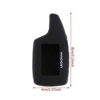 Silikon kılıf Kabuk Scher-khan Magicar 5 İki Yönlü Araç Alarmı LCD Uzaktan Su Geçirmez silikon kol