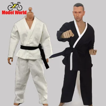 STOKTA 1/6 Ölçekli Judo Gi Beyaz Üniforma Kung Fu Takım Elbise Pantolon İçin 12 inç Erkek Aksiyon Figürü Ejderha