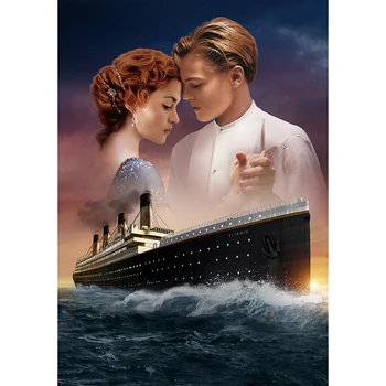 Sıcak 5d elmas boyama Titanic posteri elmas işlemeli şekil taklidi resim elmas mozaik DİY el sanatları ev dekorasyon