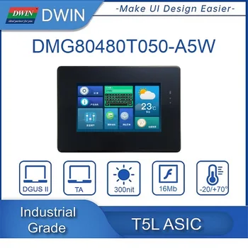 Sıcak Satış 5 İnç 800*480 Endüstriyel UART TFT lcd ekran Modülü Arduino İçin HMI Dokunmatik Ekran RS232 / 485 MODBUS RTU DMG80480T050_A5