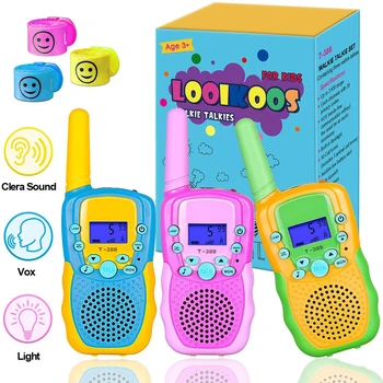 T388 Walkie Talkie Çocuk 2 Adet çocuk Radyo Alıcısı Telsiz çocuklar için doğum günü hediyesi çocuk oyuncakları Erkek Kız için 3 Km
