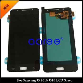 Takip No. 100 % test Süper AMOLED Samsung J5 2016 LCD J510F J510 Ekran LCD Ekran dokunmatik sayısallaştırıcı tertibatı