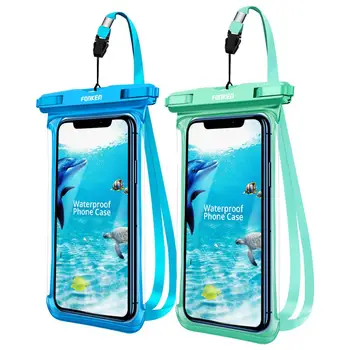 Tam Ekran Su Geçirmez telefon kılıfı HD Şeffaf Yağmur Ormanı çöl kar Kuru Çanta Sualtı Yüzmek Kılıfı cep telefonu kılıfları